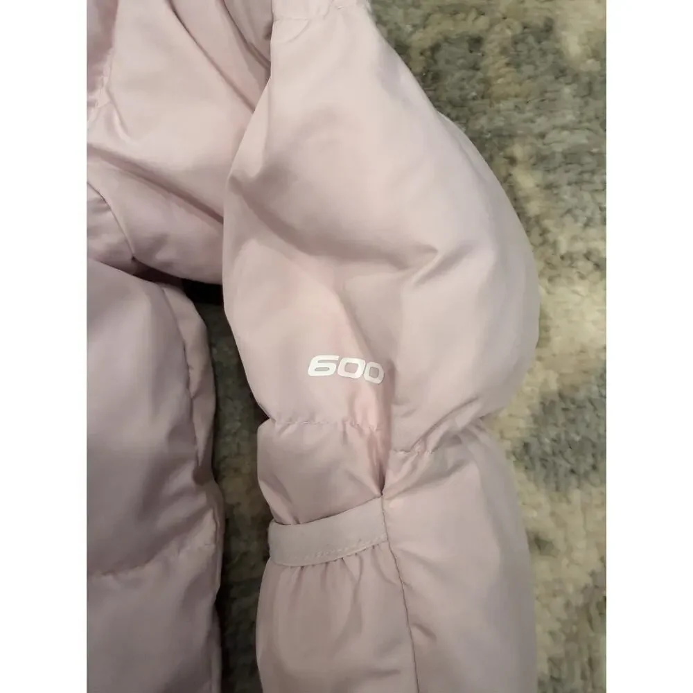 THE NORTH FACE Pink DOWN Filled FLEECE-LINED JACKET Baby Girl Sz 18-24 Months
